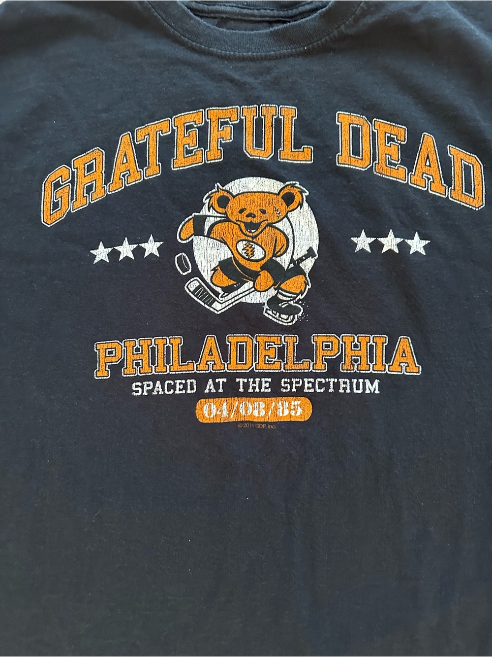 Grateful Dead Black 2X Tee 1985 Philadelphia “spaced”